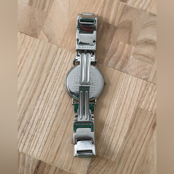 Android USA Vintage Watch Silver Dial Blue Hands Stainless Steel Bracelet - Picture 10 of 12